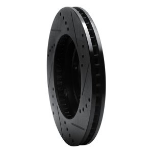 Chevrolet Classic Brake Rotor (1) - Front Left - R1 Concepts - Drilled & Slotted - Black - `97-`05